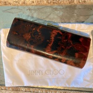JIMMY CHOO Celeste Patent Leather Evening Clutch